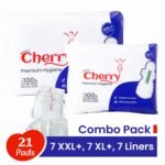 21 Premium Pads | 4 size in 1 | 7 XXL+, 7 XL+, 7 Liners | Rash Free Ultrathin