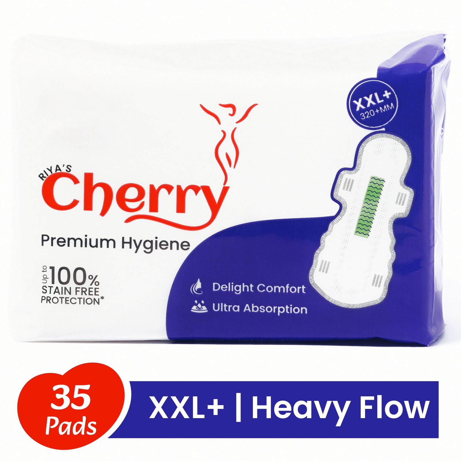 XXL+ 35 Cherry Sanitary Pads Riya Hygiene